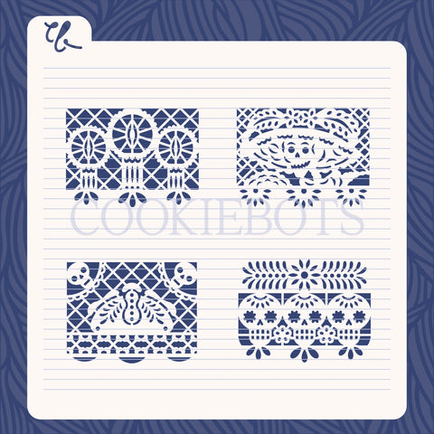 Day of the Dead Papel Picado Mini Stencil