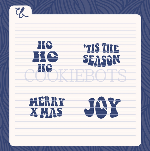 4 Christmas Phrases II Stencil