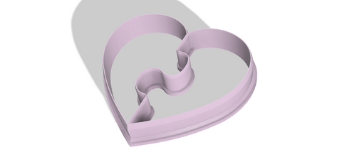 Corazón rompecabezas Cortador de Galletas