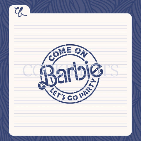 Barbie logo Stencil-Cortador