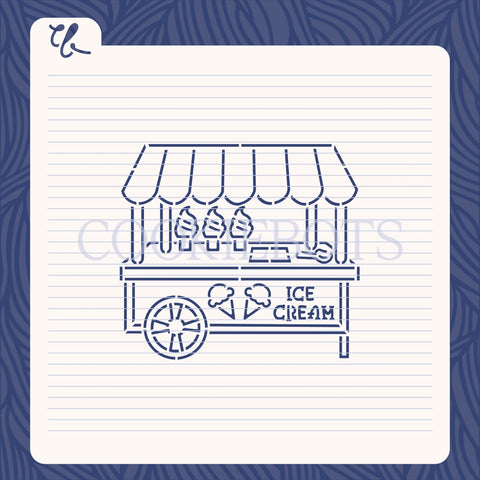 Ice Cream Cart Stencil-Cutter