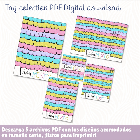 National Holidays Piñata - Digital Download 5 PDF Files