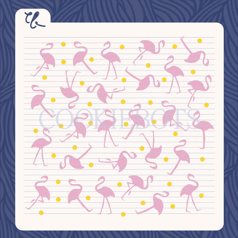 Flamingos Stencil 2 pcs