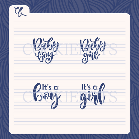 Mini Babies Stencil Phrases