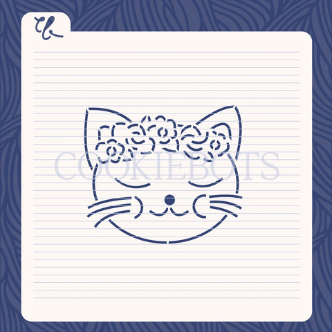 Kitten Flowers Stencil-Cutter