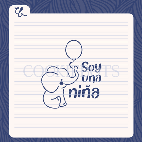 Soy una niña Stencil-Cortador