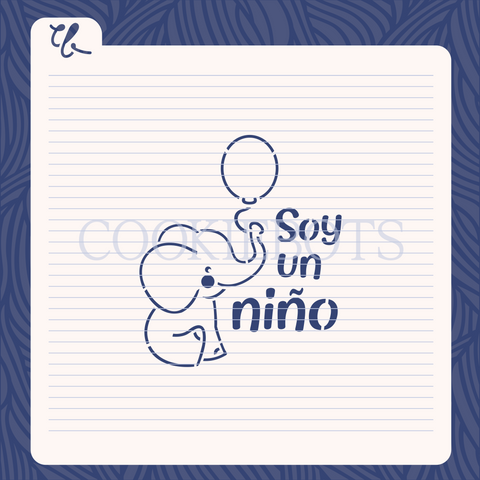 Soy un niño Stencil-Cortador