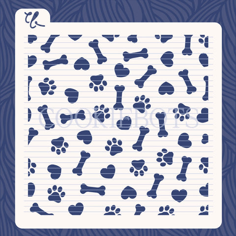 Stencil dogs pattern