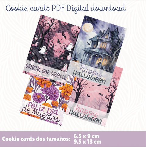 Colección Halloween tipo postal - Descarga digital 8 Archivos PDF