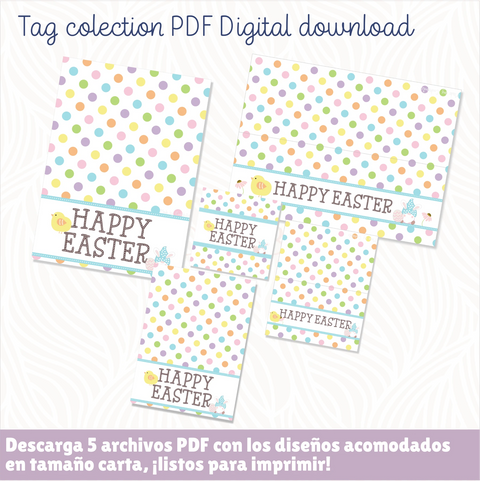 Colección Patrón de puntos - Descarga digital 5 Archivos PDF