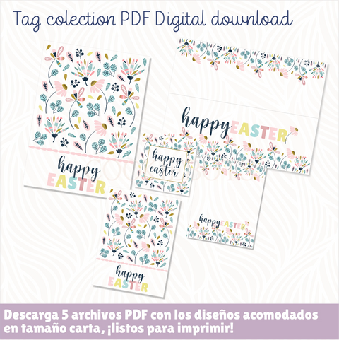 Colección de Flores - Descarga digital 5 Archivos PDF