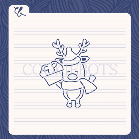 Reindeer with Gifts Stencil-Cutter