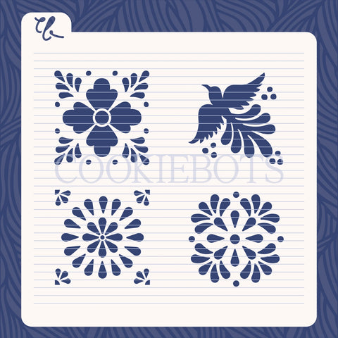 Talavera minis Stencil