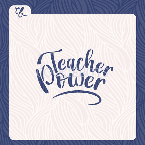 Teacher power Stencil-Cortador