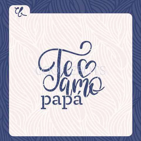 Te amo papa Stencil-Cortador