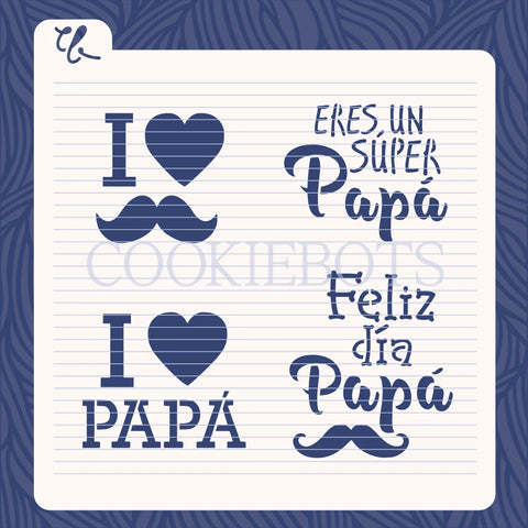 Various love dad Stencil