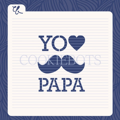 Yo love papá Stencil-Cortador