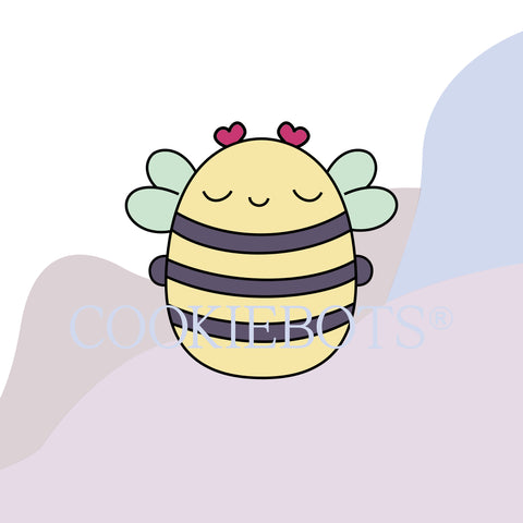 Abejita con corazones Cortador de Galletas