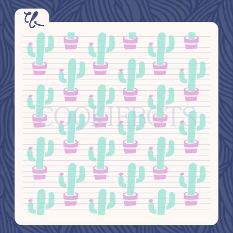 Cactus Stencil 2 pcs