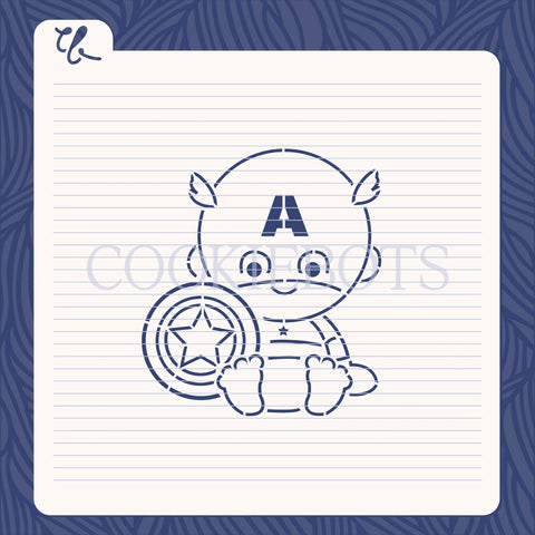 Captain America Baby Stencil-Cutter