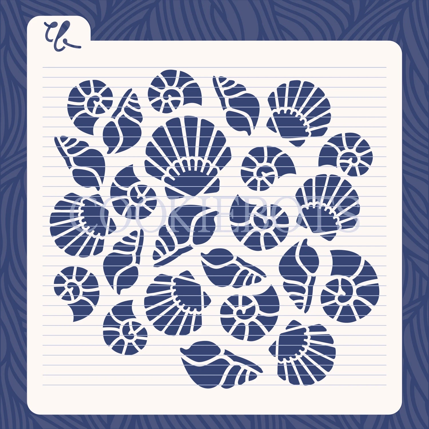 Formato Conchas Conchas I Stencil – Cookiebots