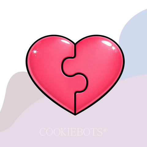 Corazón rompecabezas Cortador de Galletas