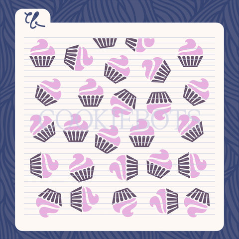 Cupcakes Stencil 2 pzs