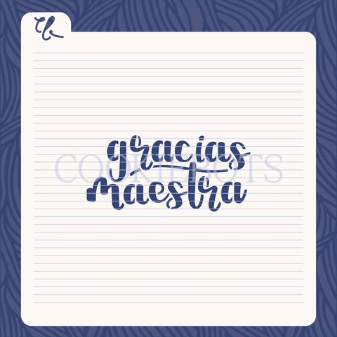 Gracias maestra Stencil-Cortador