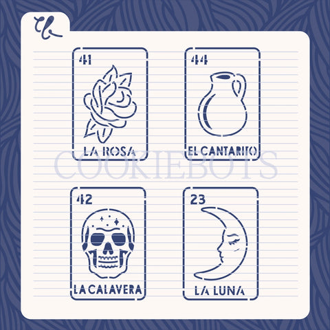 Cartas Lotería 1 Stencil