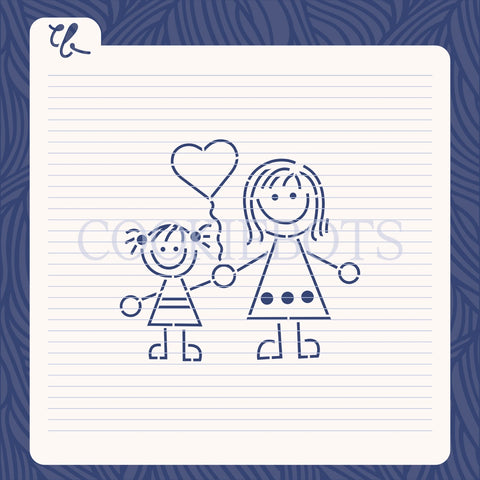 Mom Daughter Stencil-Cutter