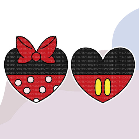 Mickey and Mimi Hearts Cutter