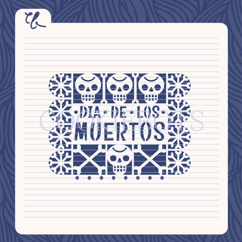 Papel picado Day of the Dead Stencil-Cutter