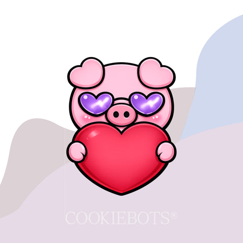 Puerco con corazón Cortador de Galletas