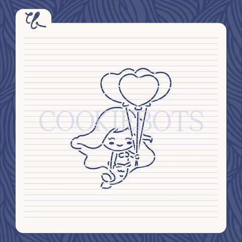 Mermaid Balloons Stencil-Cutter