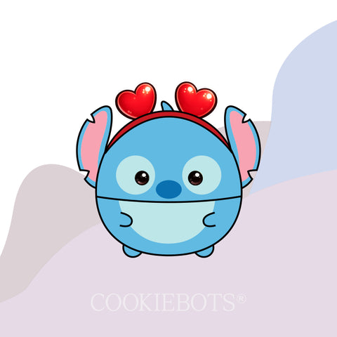 Stitch corazones Cortador de Galletas