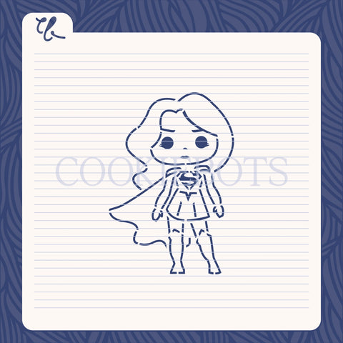 Supergirl Stencil-Cortador