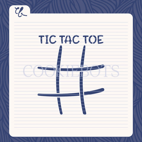 Tic Tac Toe Stencil-Cortador